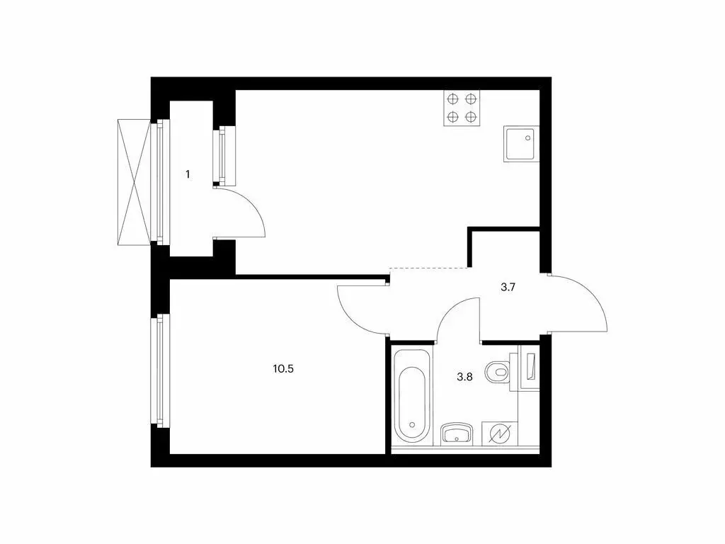 1-комнатная квартира: Владивосток, жилой комплекс Босфорский Парк, 5 ... - Фото 1