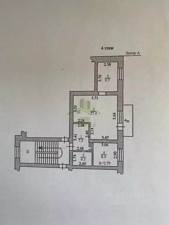 2-к кв. Бурятия, Улан-Удэ ул. Цыбикова, 13 (57.8 м) - Фото 2