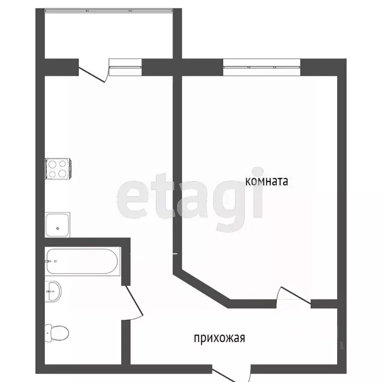 1-к кв. Ростовская область, Ростов-на-Дону ул. Жданова, 13 (36.8 м) - Фото 1