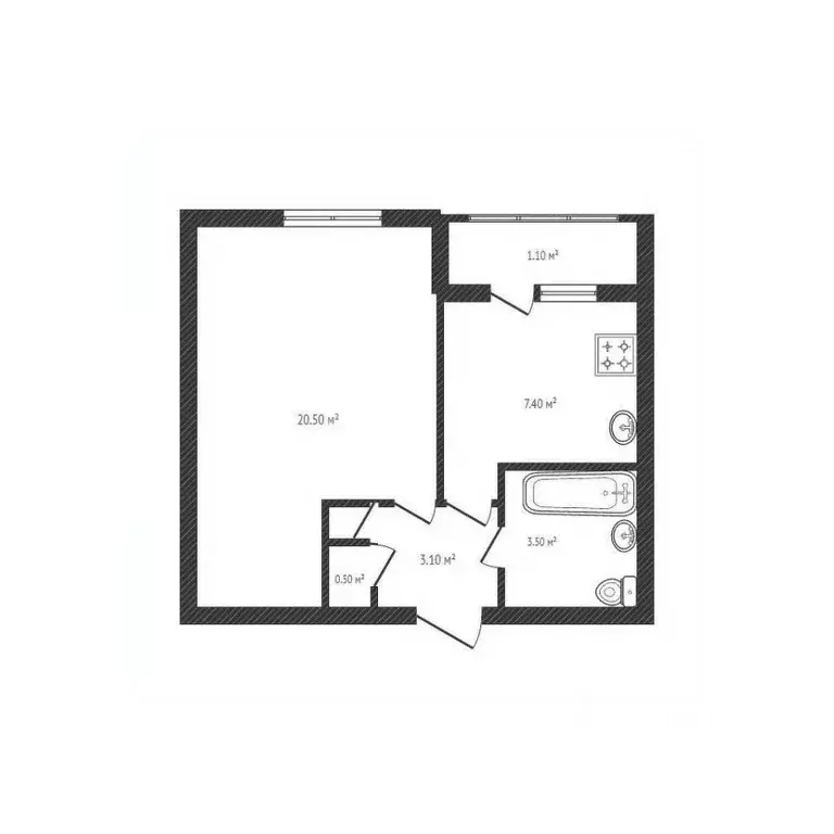 1-к кв. Брянская область, Брянск ул. Ромашина, 35/2 (35.3 м) - Фото 1