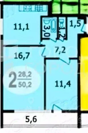 2-к кв. Москва Башиловская ул., 23К2 (50.0 м) - Фото 1