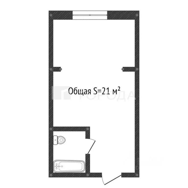 Студия Алтайский край, Барнаул ул. Гущина, 151 (21.0 м) - Фото 1