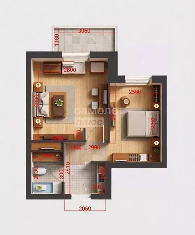 1-к кв. Московская область, Одинцовский городской округ, с. Лайково, ... - Фото 2