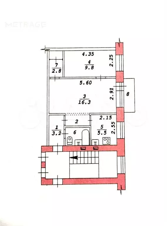 2-к. квартира, 42,4 м, 2/2 эт. - Фото 0