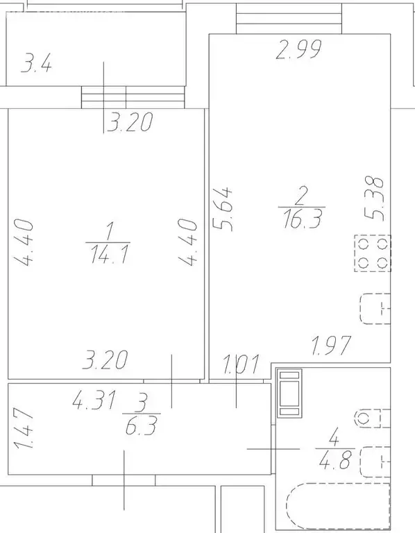 1-комнатная квартира: Санкт-Петербург, Среднерогатская улица, 11к2 ... - Фото 1