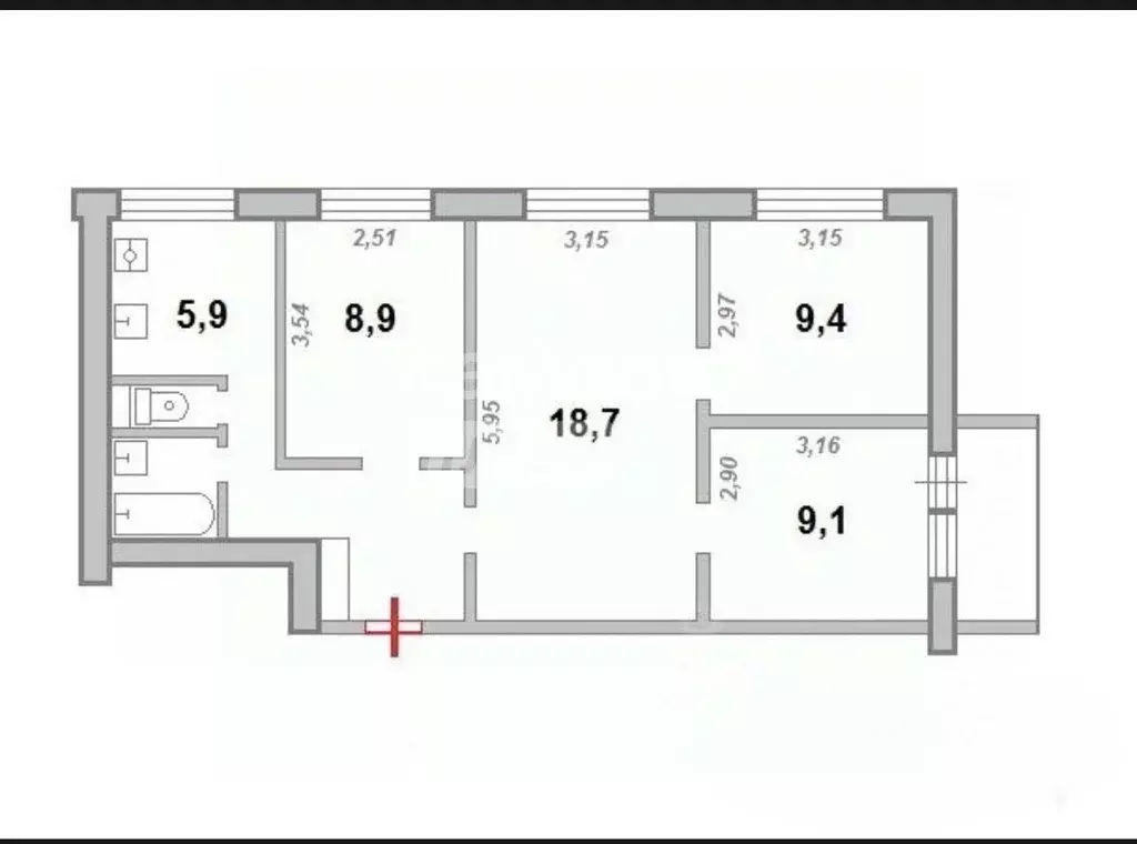 4-к кв. Москва ул. Красного Маяка, 13АК2 (62.8 м) - Фото 1