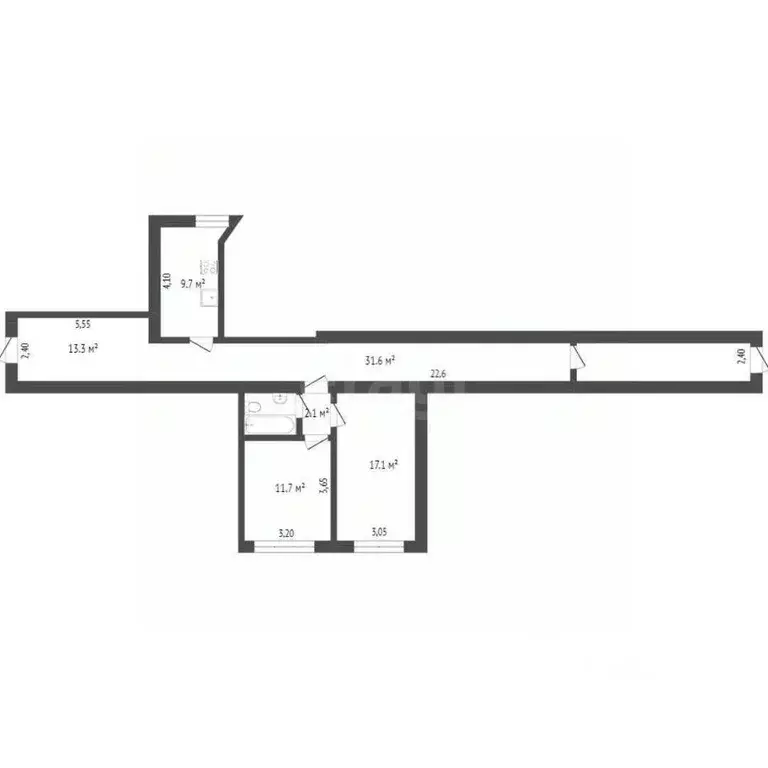 2-к кв. Крым, Симферополь ул. Севастопольская (42.0 м) - Фото 0