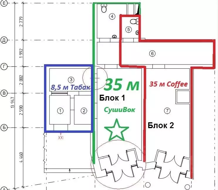 Торговая площадь в Москва Миклухо-Маклая ул., 33 (35 м) - Фото 1