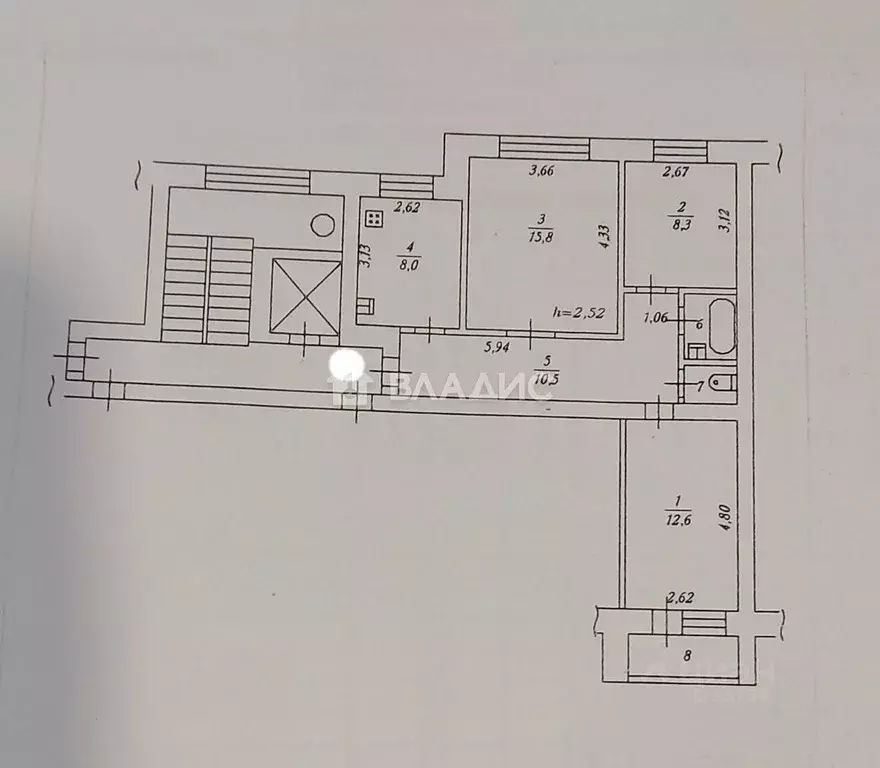 3-к кв. Московская область, Орехово-Зуево ул. Ленина, 49 (59.1 м) - Фото 2