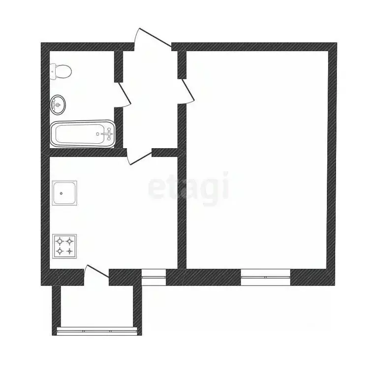 1-к кв. Белгородская область, Шебекино ул. Мичурина, 6 (30.4 м) - Фото 1