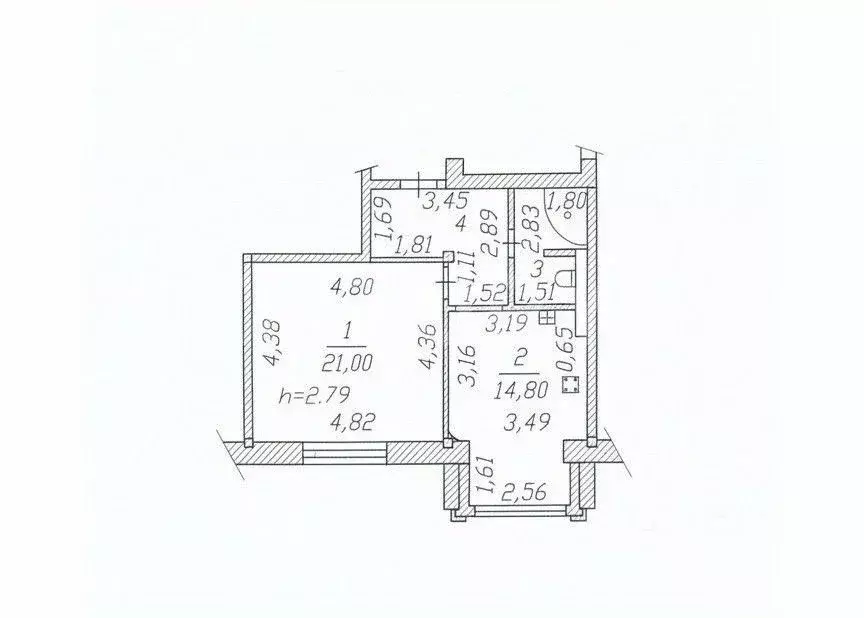 1-к кв. Чувашия, Чебоксары бул. Анатолия Миттова, 5к1 (48.0 м) - Фото 2