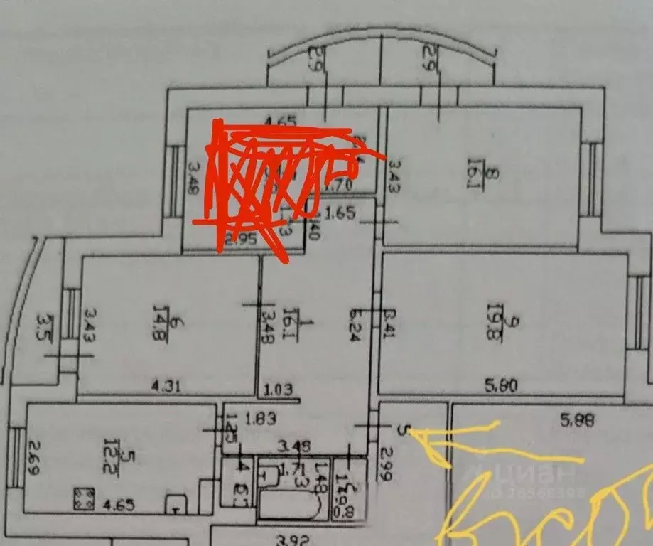 3-к кв. Санкт-Петербург, Санкт-Петербург, Красное Село Гатчинское ш., ... - Фото 2