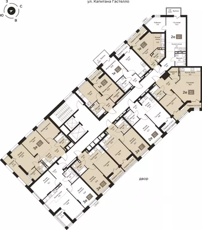 2-к кв. Пермский край, Пермь ул. Капитана Гастелло, 21 (48.8 м) - Фото 2