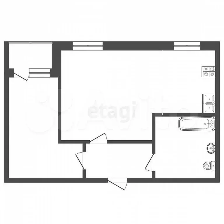 2-к. квартира, 55,9 м, 8/12 эт. - Фото 0