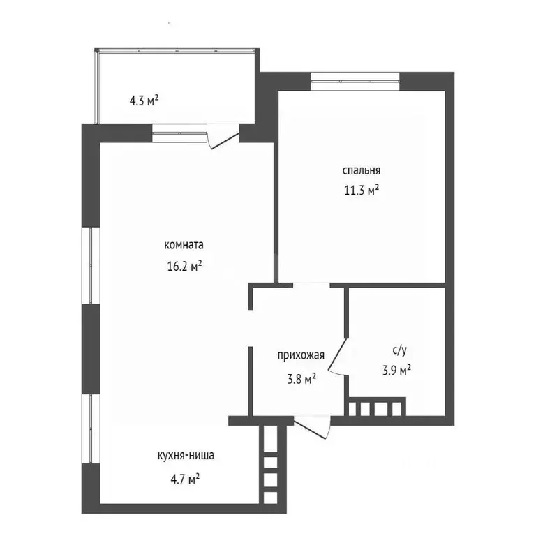 1-к кв. Красноярский край, Красноярск ул. Апрельская, 5К (40.1 м) - Фото 2