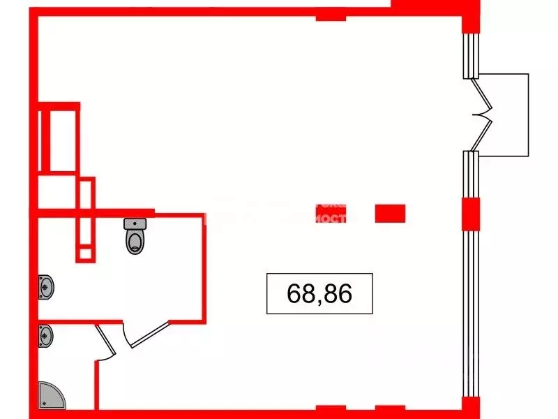 Помещение свободного назначения в Санкт-Петербург пос. Стрельна, ... - Фото 2