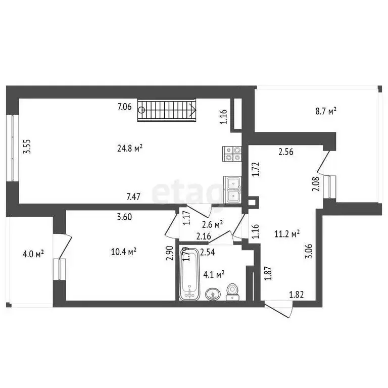 2-комнатная квартира: посёлок Лисий Нос, Ивановская улица, 10 (66.4 м) - Фото 1
