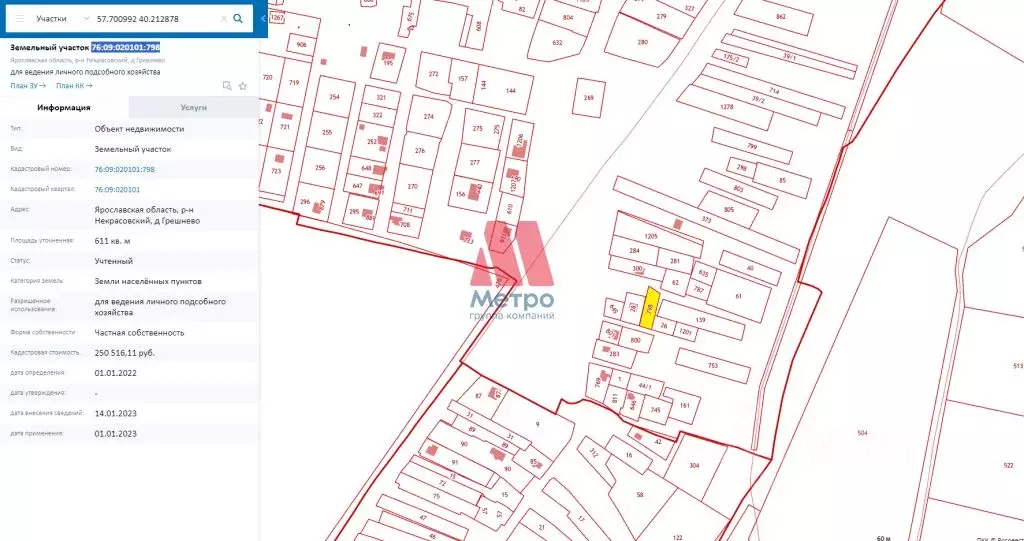 Участок в Ярославская область, Некрасовский муниципальный округ, д. ... - Фото 1