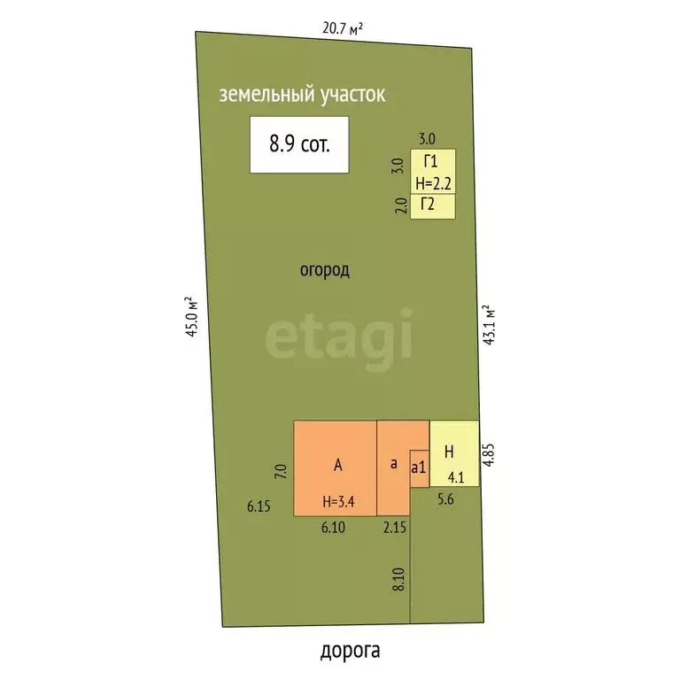 Дом в Качканар, улица Толстого (35.6 м) - Фото 2