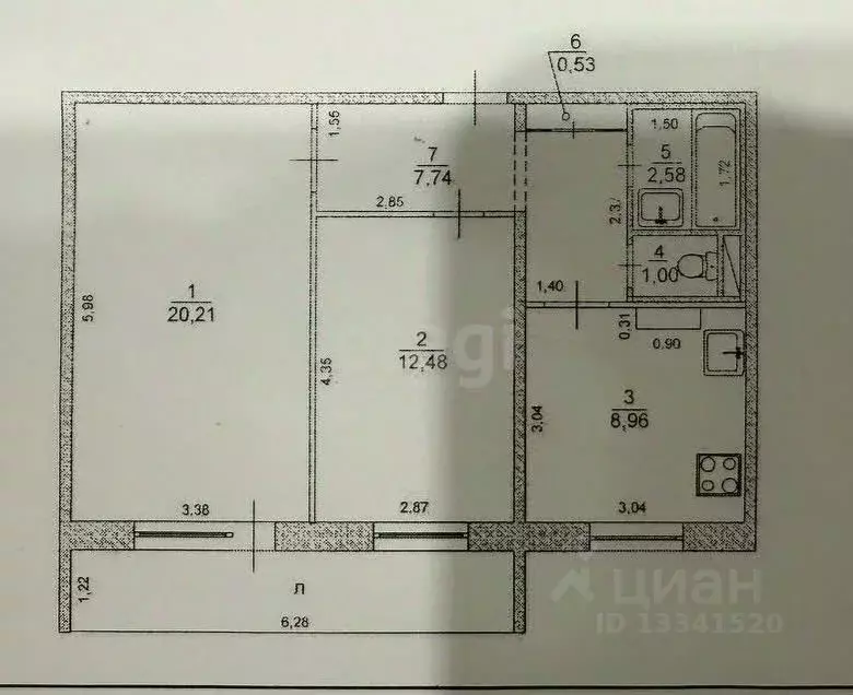 2-к кв. Ульяновская область, Ульяновск ул. Корунковой, 2/19 (57.3 м) - Фото 2
