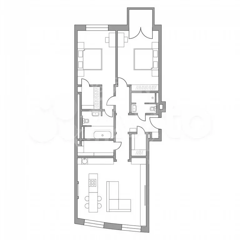 3-к. квартира, 125 м, 5/8 эт. - Фото 0