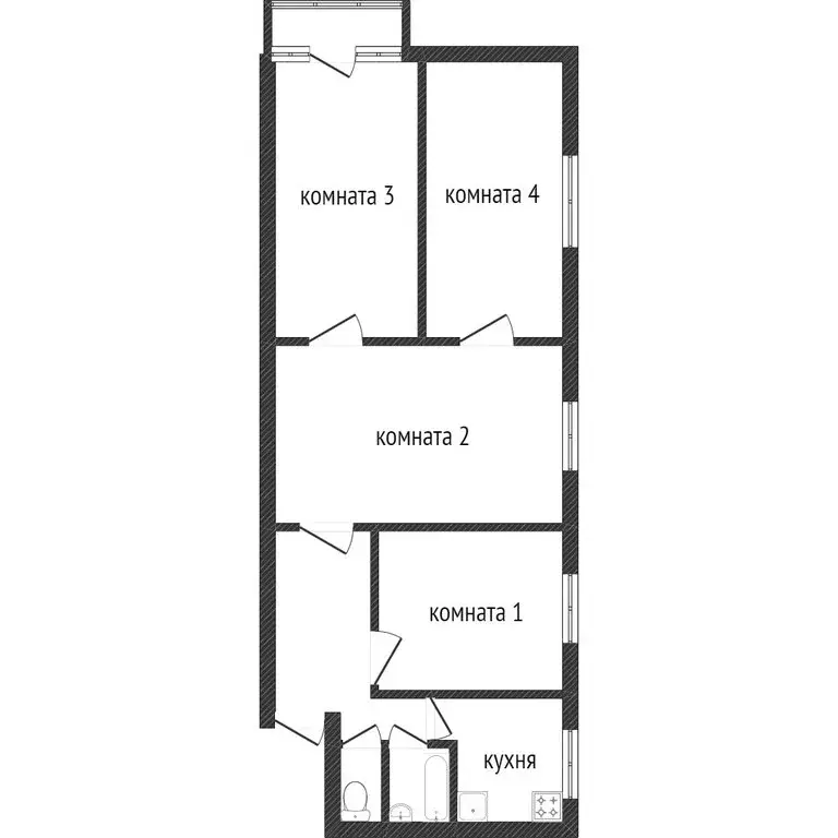 4-комнатная квартира: Златоуст, проспект имени Ю.А. Гагарина, 3-я ... - Фото 1