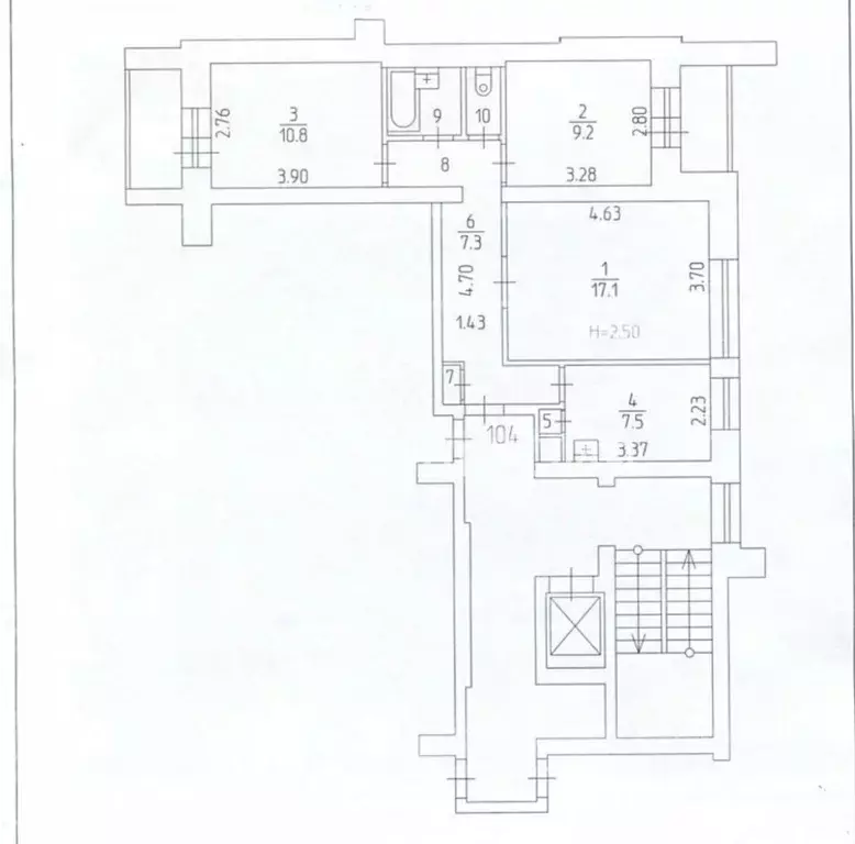 3-к кв. Пермский край, Пермь ул. Максима Горького, 51 (59.8 м) - Фото 2