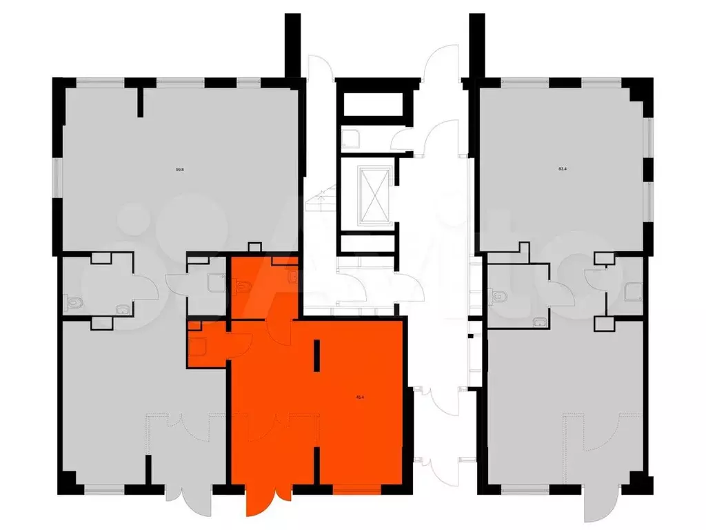 Продам помещение свободного назначения, 45.4 м - Фото 1