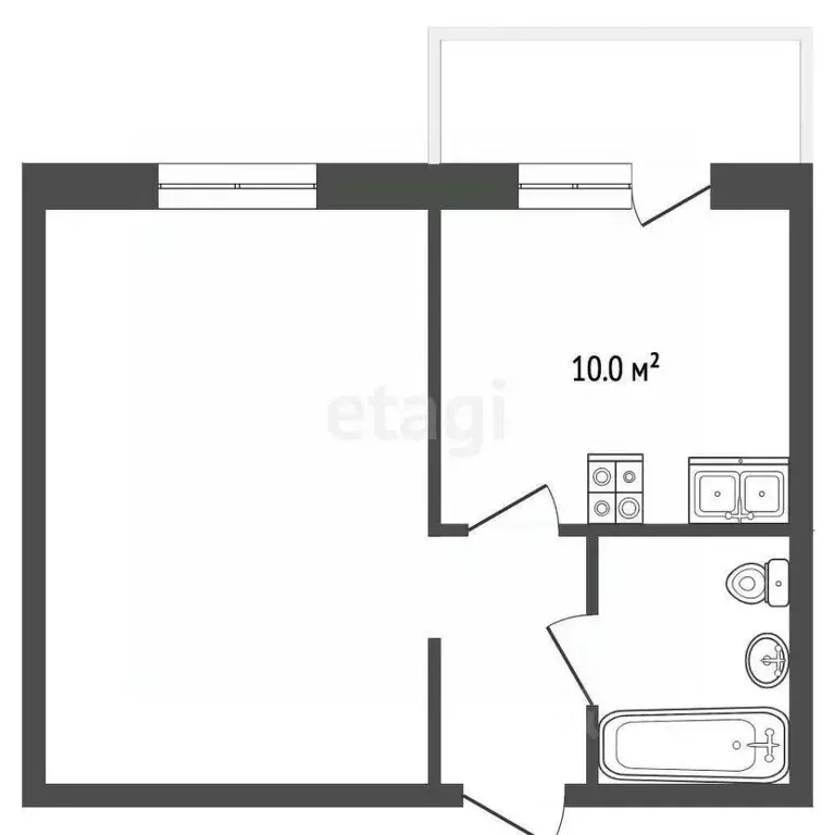 1-к кв. Ростовская область, Аксай ул. Вартанова, 31 (39.4 м) - Фото 1