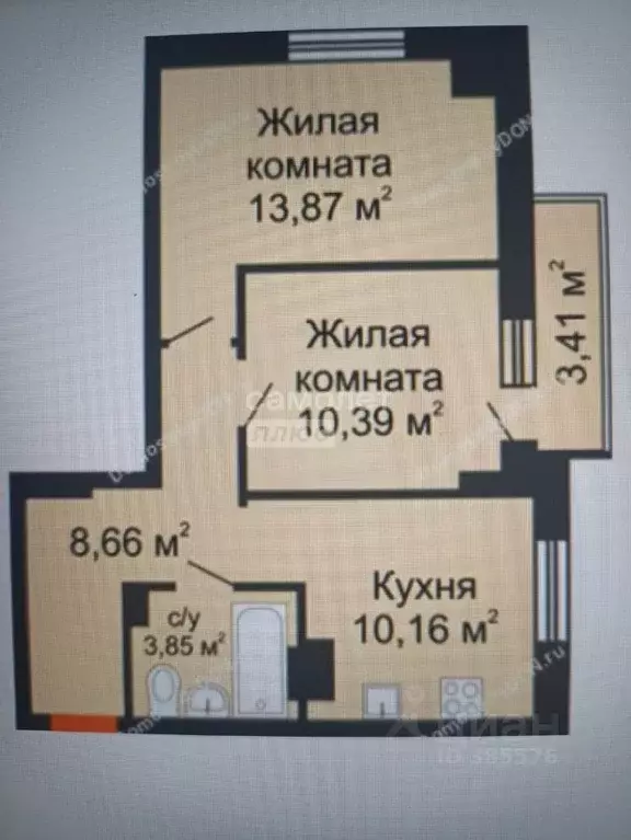 2-к кв. Ростовская область, Ростов-на-Дону ул. Штахановского, 18/1 ... - Фото 1
