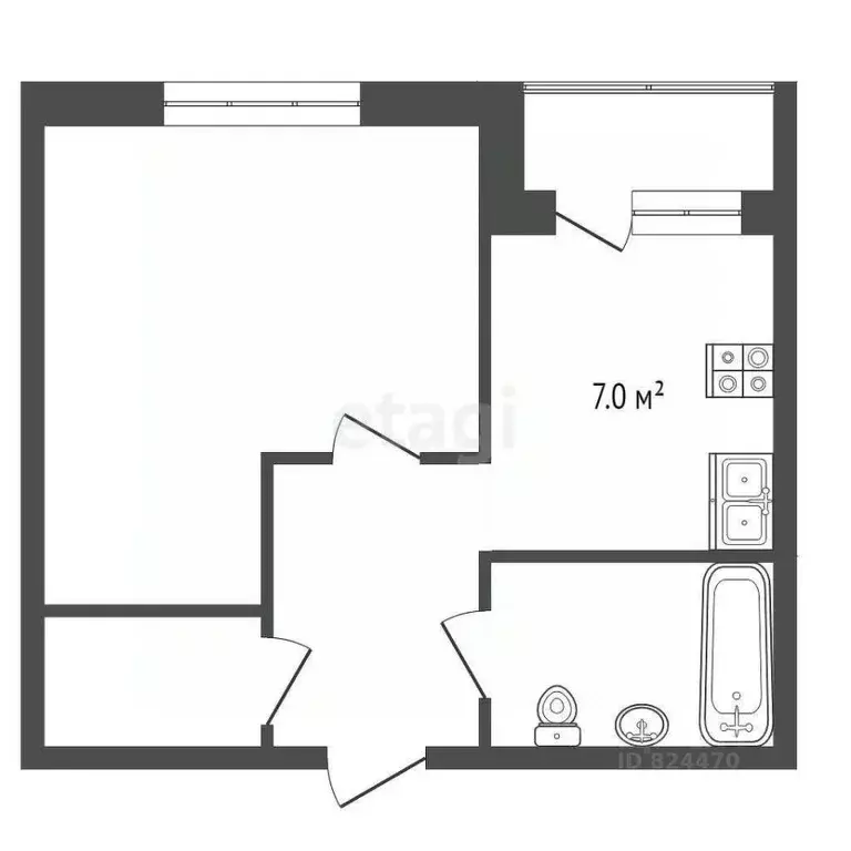 1-к кв. Московская область, Воскресенский район, Белоозерский пгт ул. ... - Фото 2