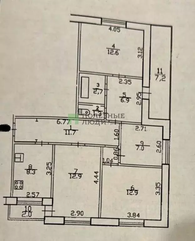 3-к кв. Башкортостан, Уфа Дуванский бул., 28 (79.0 м) - Фото 1