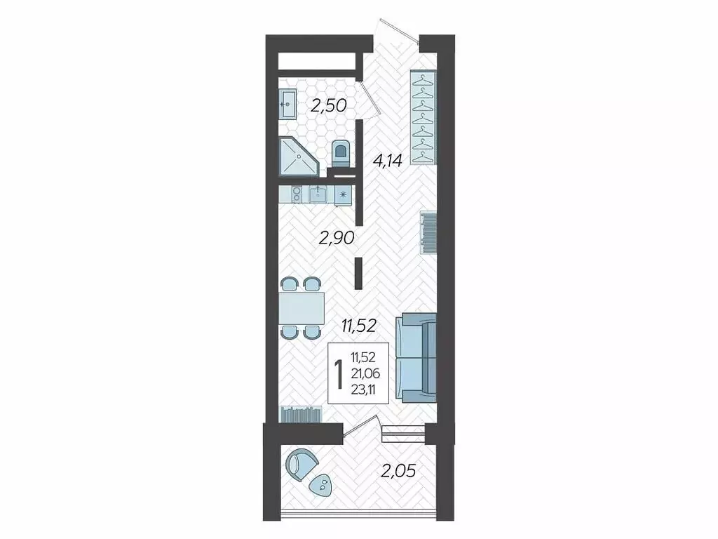 Квартира-студия: Сочи, микрорайон Бытха, Ясногорская улица, 16/2 к12 ... - Фото 1