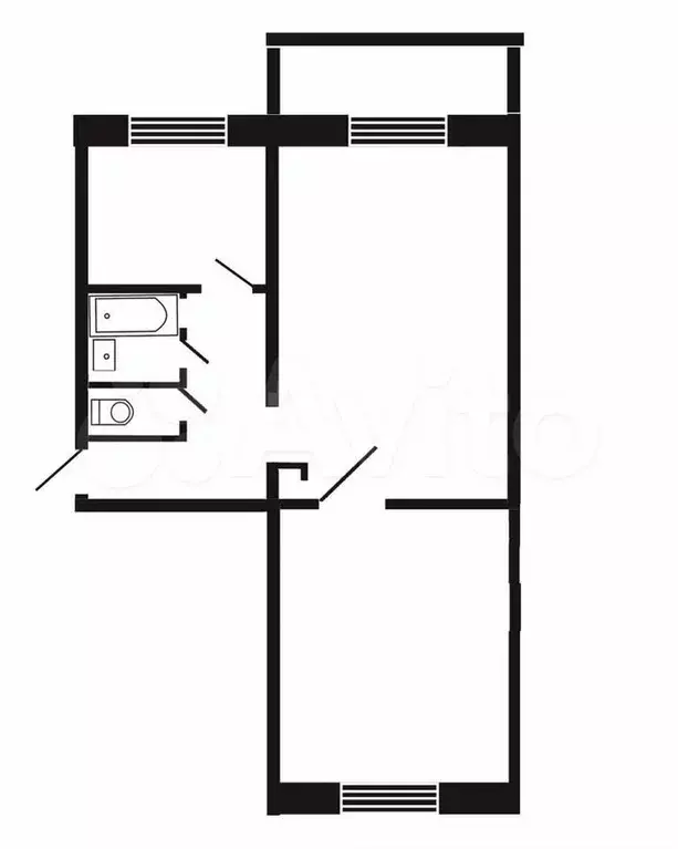 2-к. квартира, 48,2 м, 4/5 эт. - Фото 0