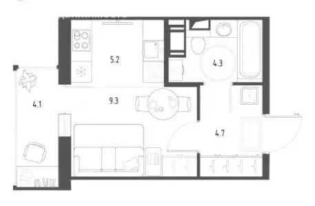 1-комнатная квартира: посёлок Шушары, Чудовская улица, 14к1 (25 м) - Фото 1