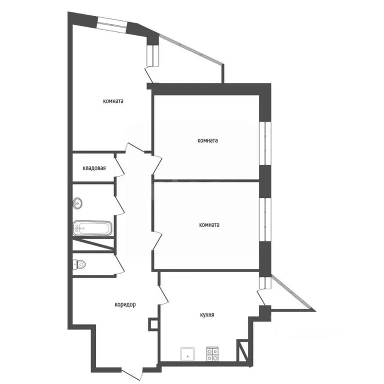 3-к кв. Воронежская область, Воронеж ул. Революции 1905 года, 31Ю ... - Фото 2