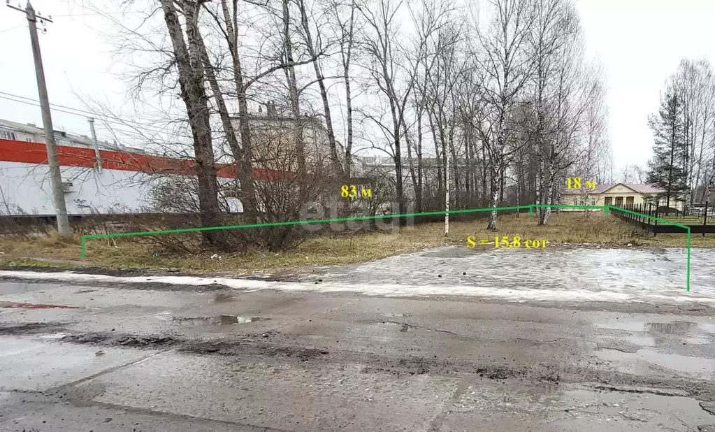 Участок в Архангельская область, Вычегодский рп ул. Ленина, 17 (15.8 ... - Фото 0