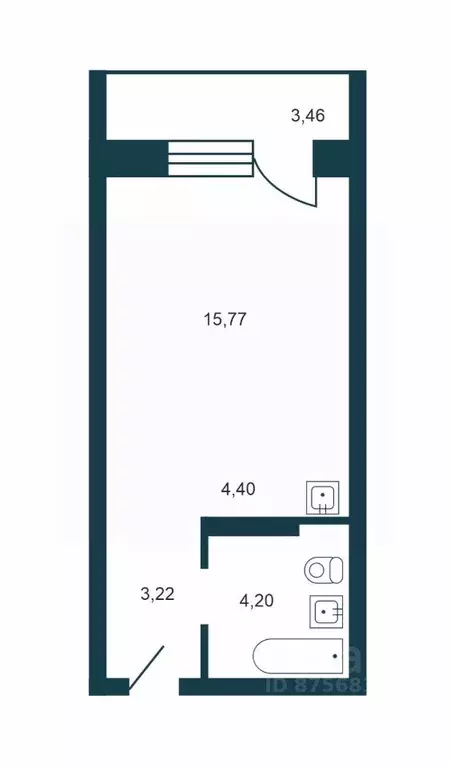 Студия Новосибирская область, Новосибирск ул. Забалуева, 90 (30.0 м) - Фото 2