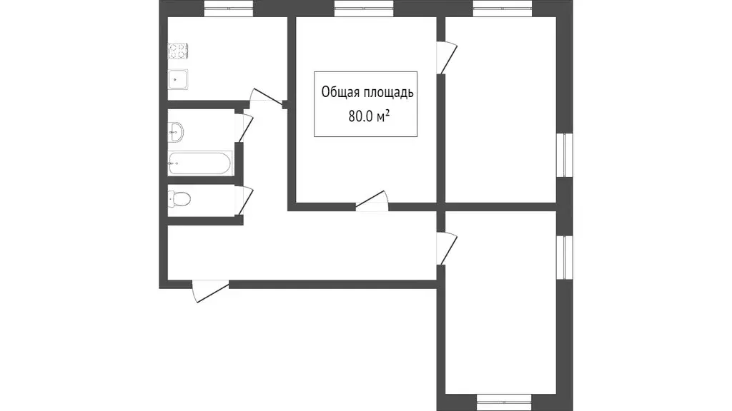 3-комнатная квартира: Томск, улица Елизаровых, 38 (42 м) - Фото 0