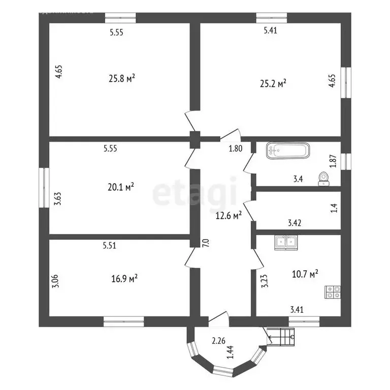 Дом в Новокузнецк, Октябрьская улица (122.5 м) - Фото 1