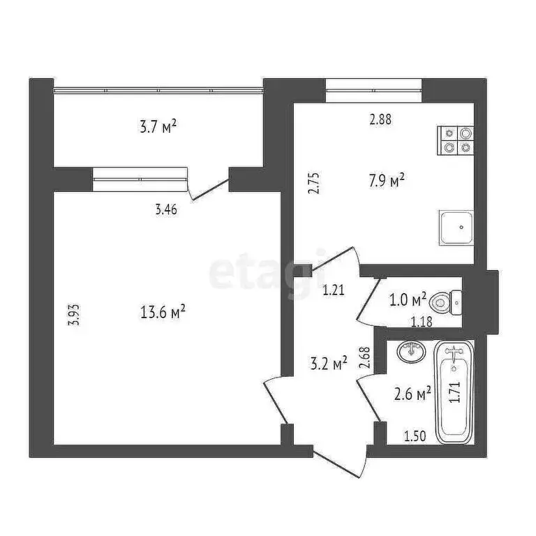 1-комнатная квартира: Самара, Солнечная улица, 33 (37.1 м) - Фото 1