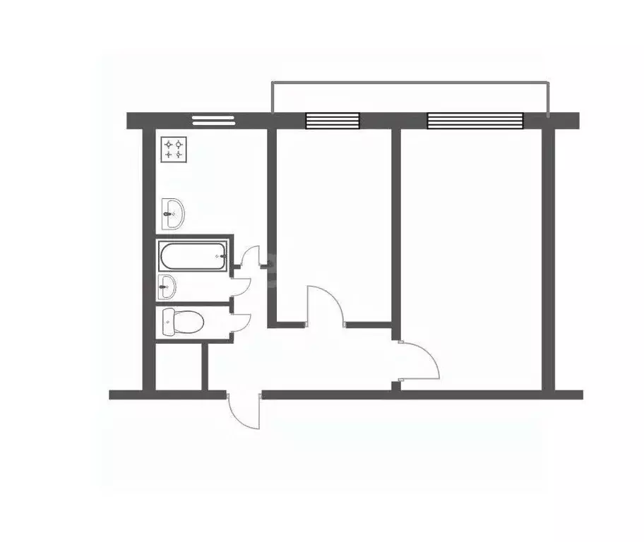2-к кв. Челябинская область, Чебаркуль ул. Каширина, 31 (43.8 м) - Фото 1