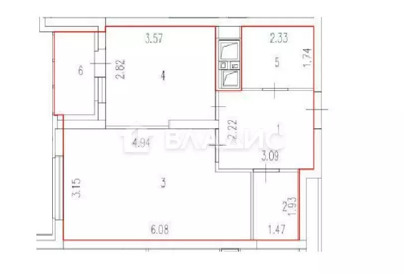 1-комнатная квартира: Засечное, Олимпийская улица, 9 (44 м) - Фото 0