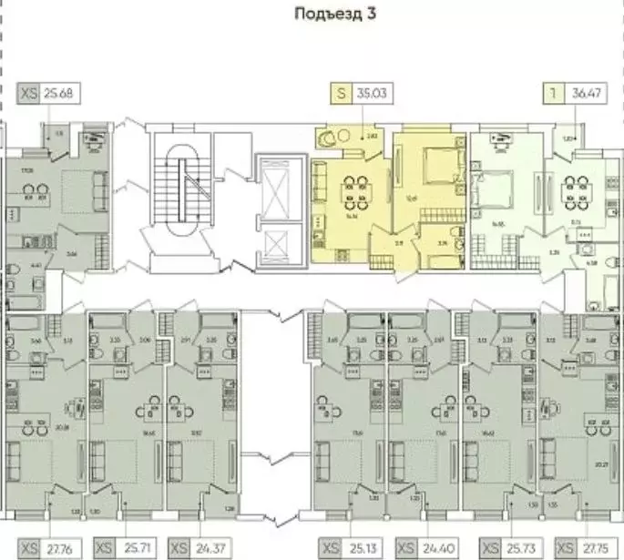 Студия Санкт-Петербург Планерная ул., 87к1 (23.9 м) - Фото 1