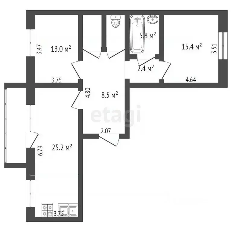 2-к кв. Ямало-Ненецкий АО, Тарко-Сале Пуровский район, ул. Республики, ... - Фото 1