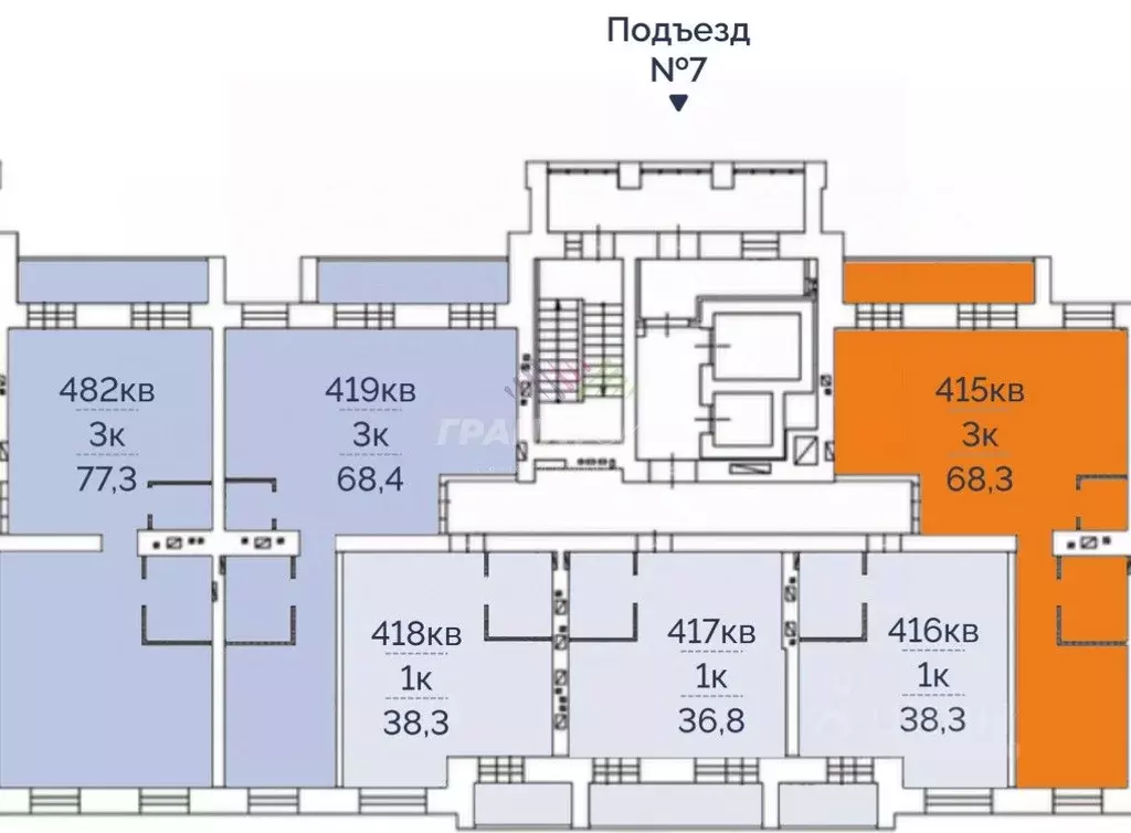 3-к кв. Омская область, Омск ул. А.Н. Кабанова, 2 (71.45 м) - Фото 1