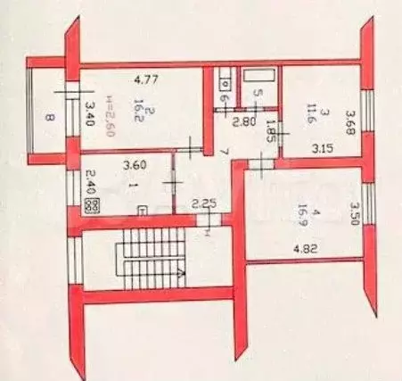 3-к. квартира, 68 м, 2/5 эт. - Фото 0