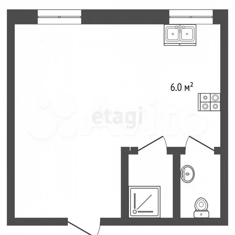 Квартира-студия, 27,8 м, 3/3 эт. - Фото 0