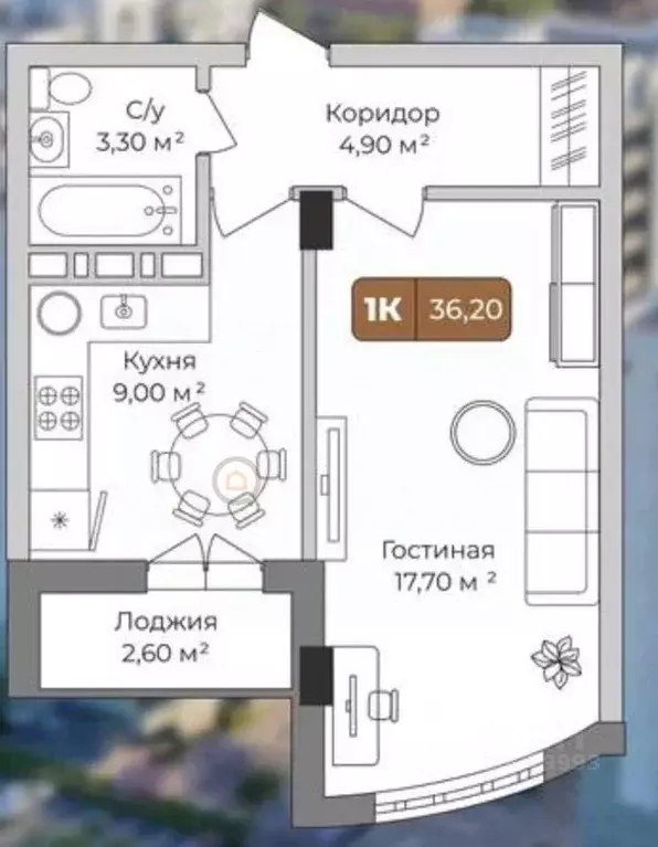 1-к кв. Краснодарский край, Краснодар Музыкальный мкр, ул. Имени ... - Фото 0