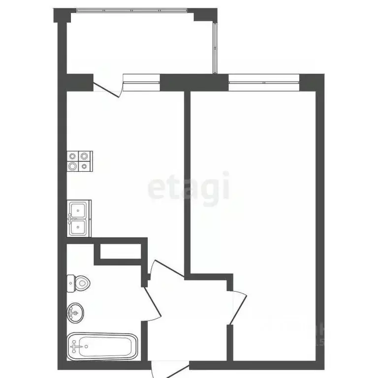 1-к кв. Чувашия, Чебоксары ул. Академика РАН Х.М. Миначева, 11 (33.5 ... - Фото 2